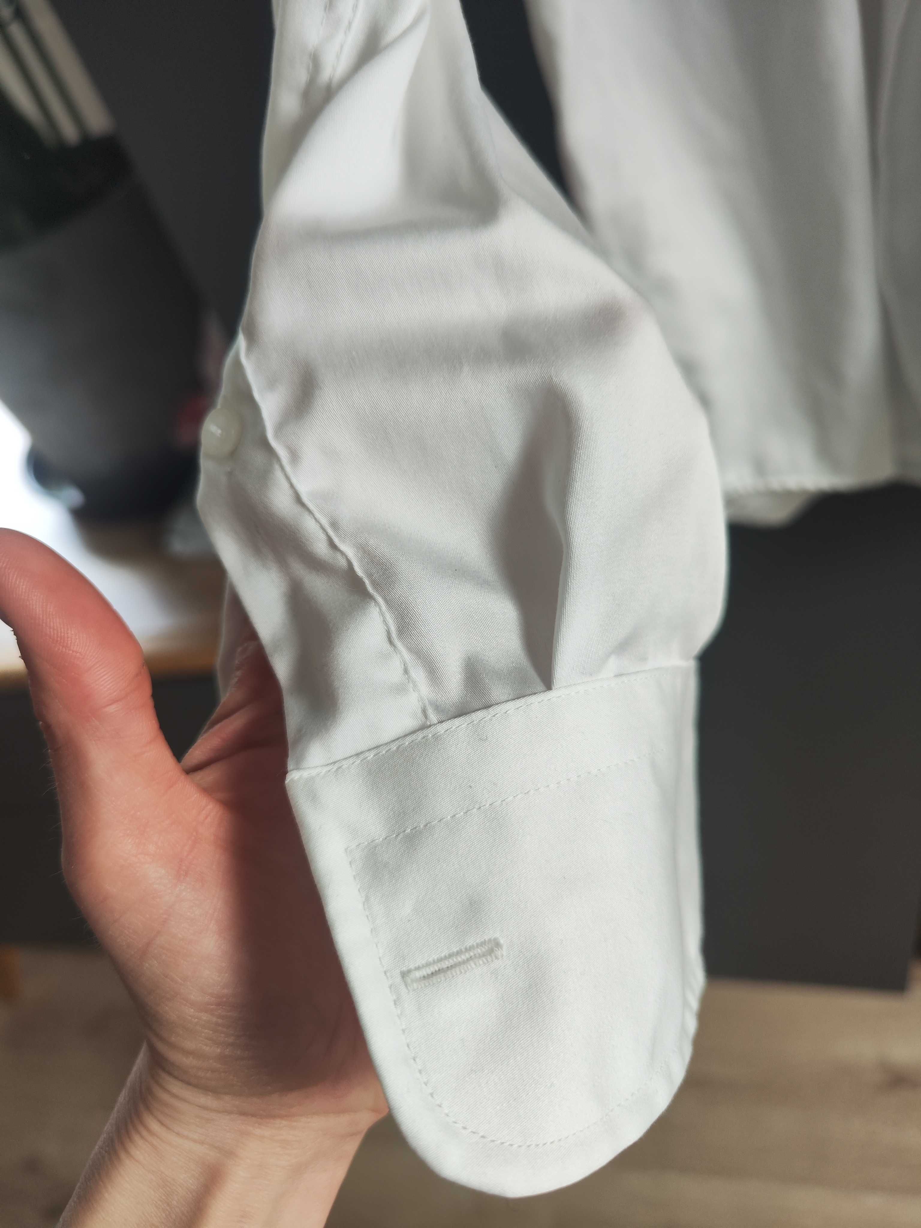 Koszula ślubna męska Albione 40 bawełniana elegancka śmietankowa ivory