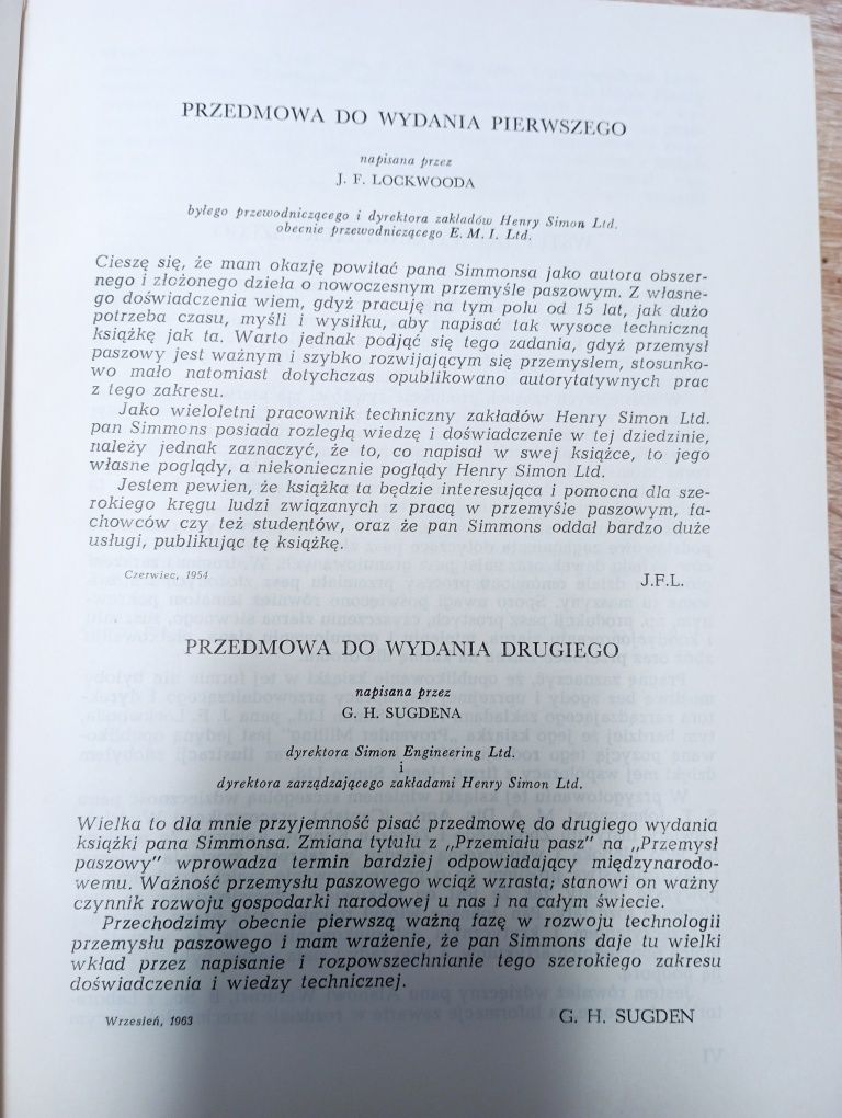 Produkcja pasz przemysłowych, Simmons, 1968