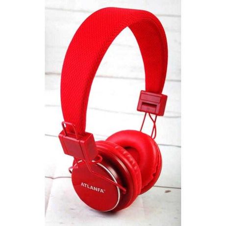 Беспроводные Bluetooth наушники Atlanfa AT-7611 Red c MP3 плеер