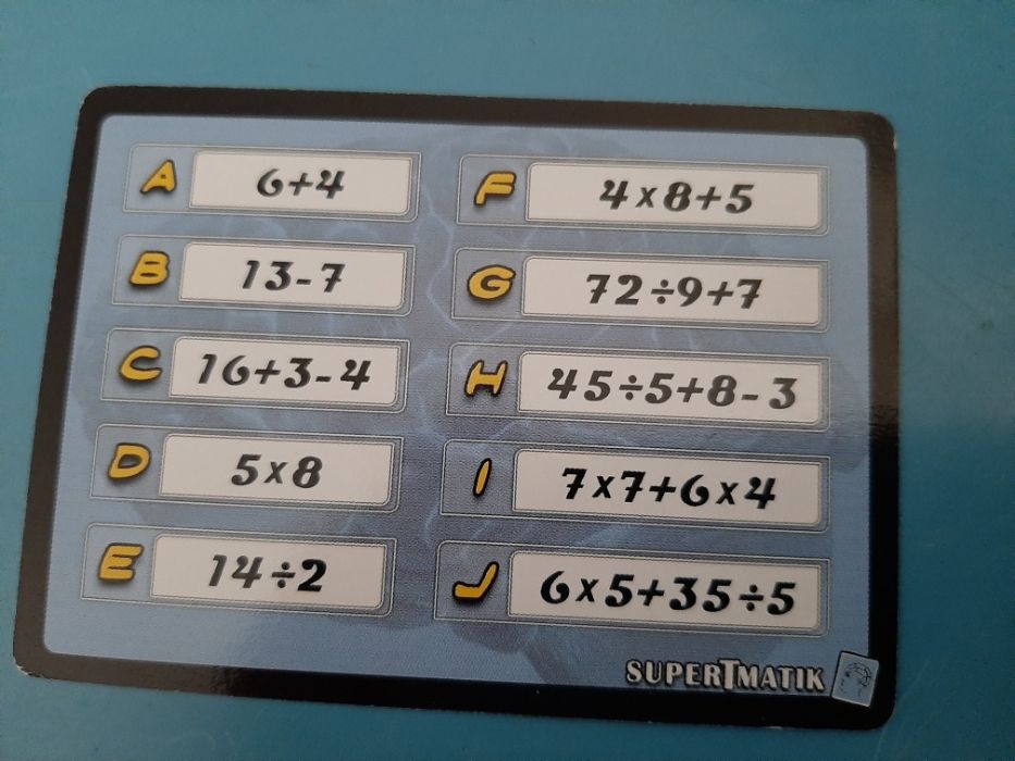 Jogo cartas escolar SuperTMatik Matemática