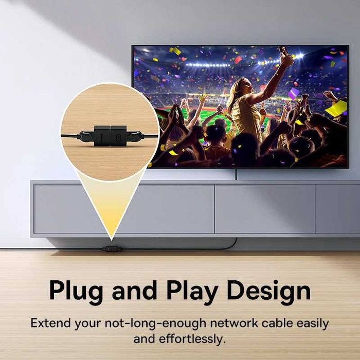 Сплітер подовжувач для патч-корд RJ45 сплиттер удлинитель BASEUS