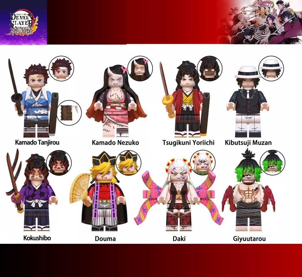 Coleção de bonecos minifiguras Demon Slayer nº5 (compatíveis Lego)