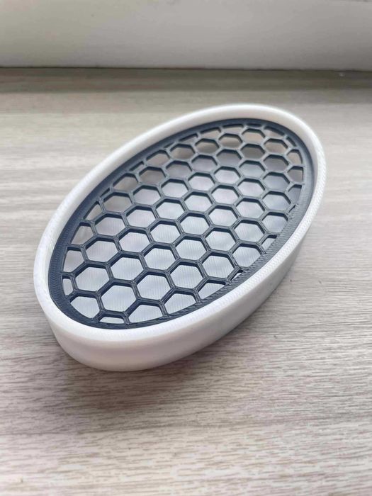 Owalna mydelniczka 3D – nowoczesny design, PETG