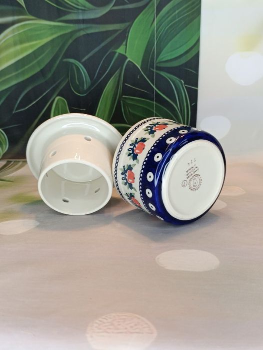 Maselniczka hermetyczna wodna dzwonkowa ceramika Bolesławiec