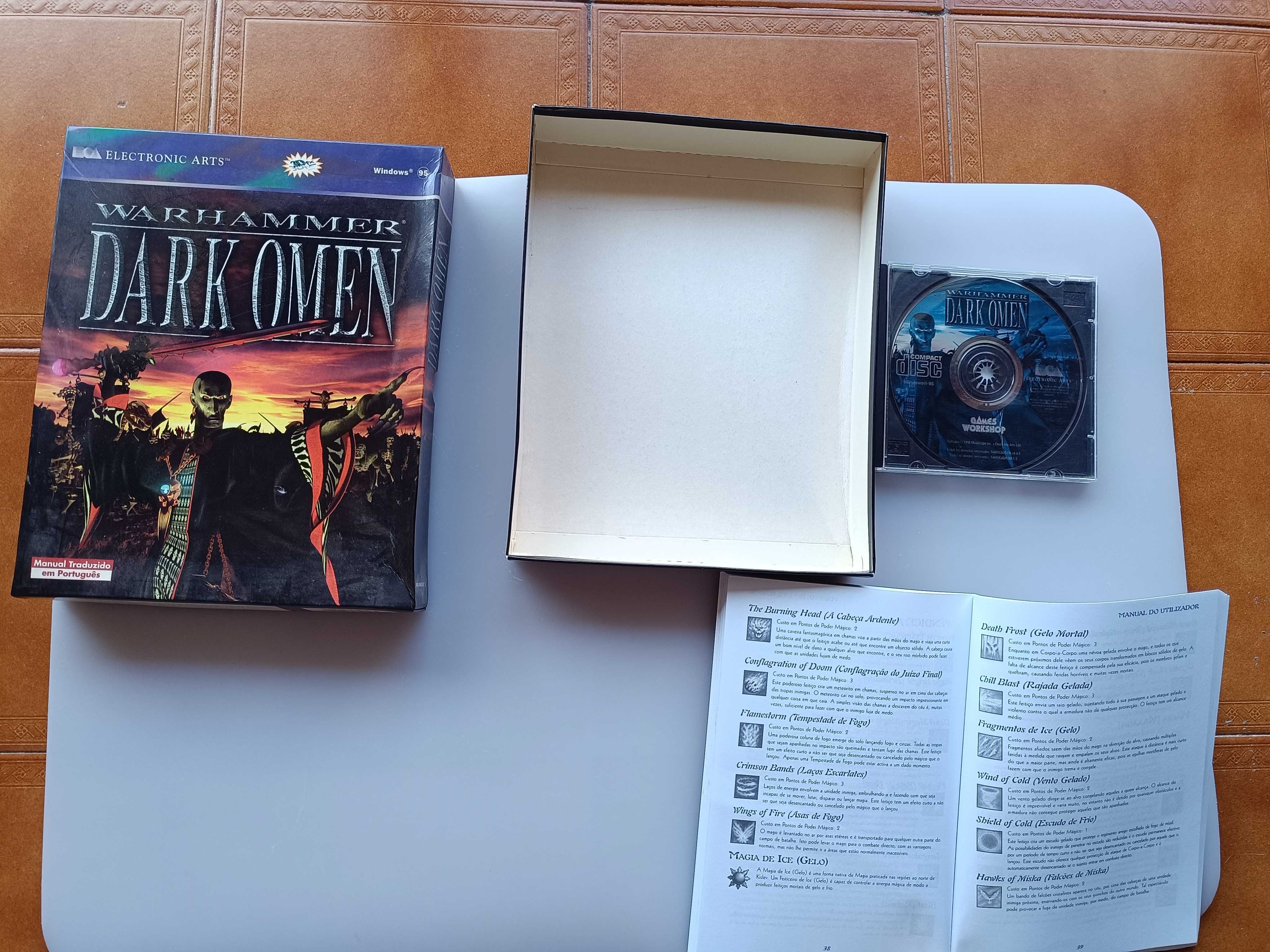 Jogo PC: Dark Omen, muito bom estado em caixa e com manual.