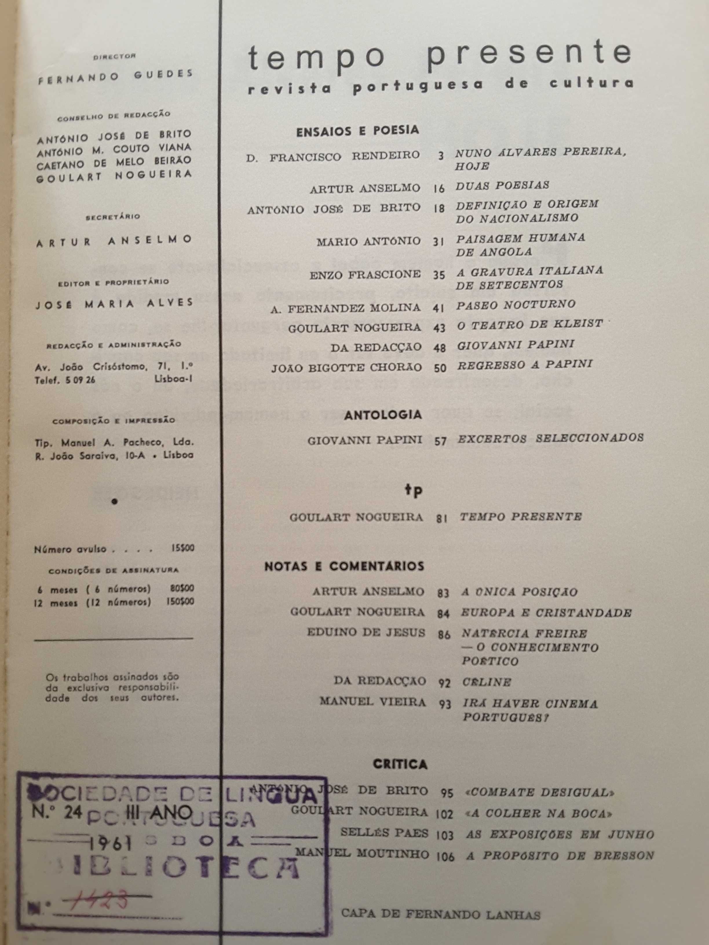 Revista Tempo Presente (1959/1961)