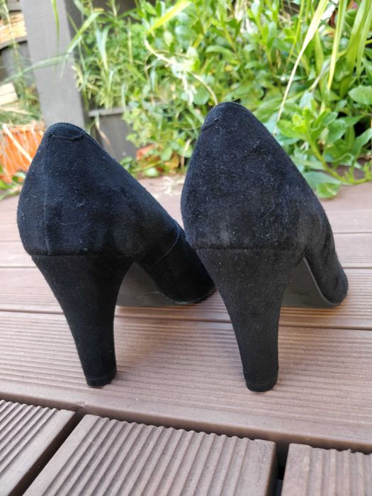 Sapatos 35 novos salto alto clássicos pretos Seaside