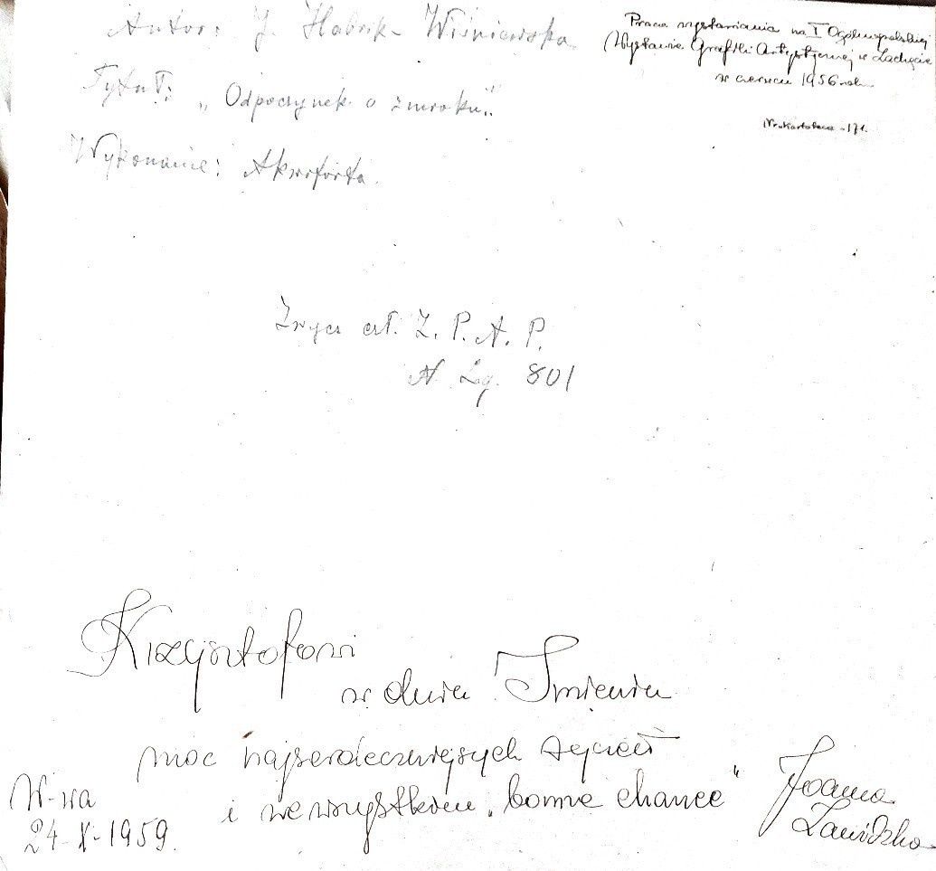 Jadwiga Habrik-Wiśniewska. Akwaforta.