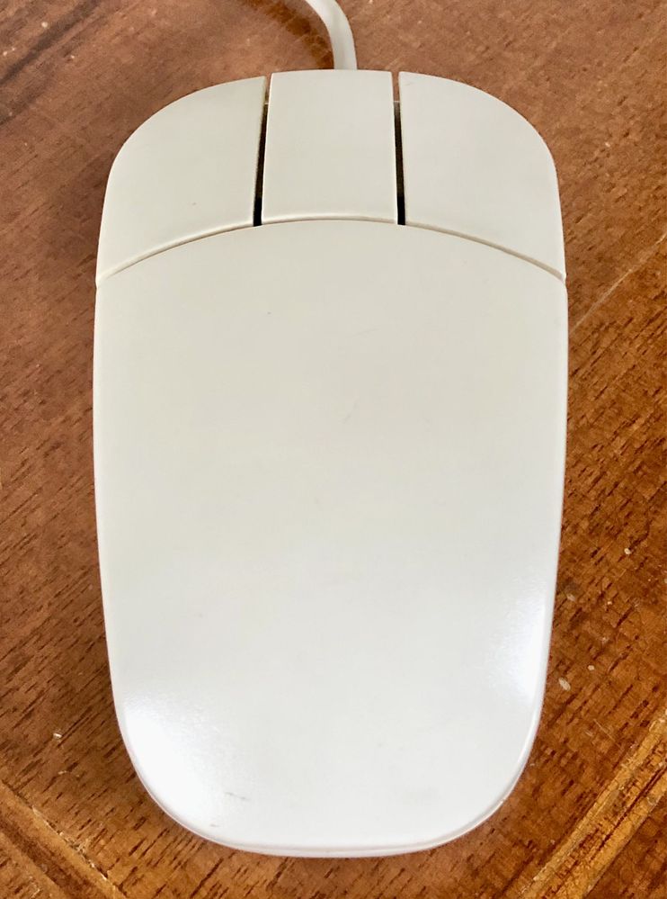 Stara myszka 3 przyciski kulka DB 9 retro komputer PC na kabel Windows
