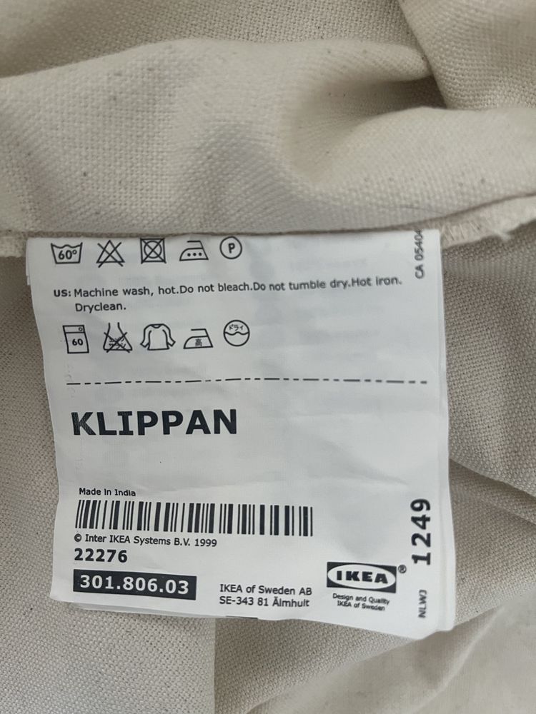 Capa para sofa Klippan IKEA em tom cru