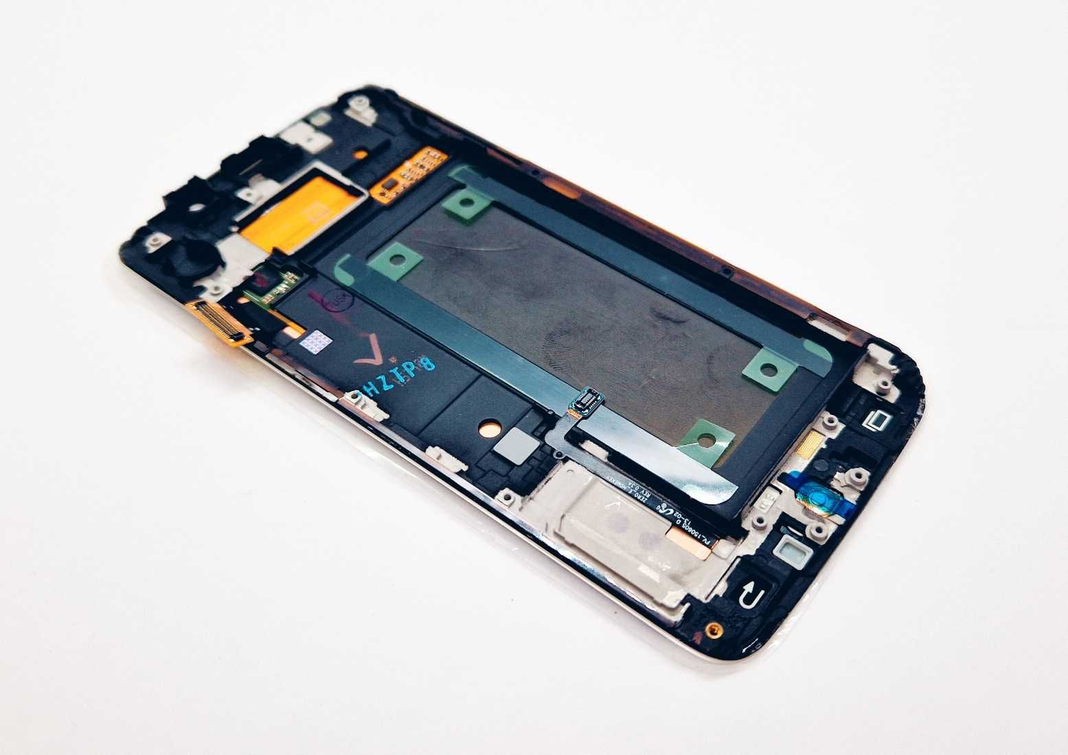 LCD Wyświetlacz Ramka Biały Samsung Galaxy S6 Edge GH97-1716.2B [ORG]