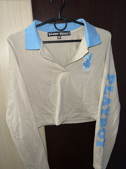 Кроп-топ (лонгслив) Playboy x Missguided