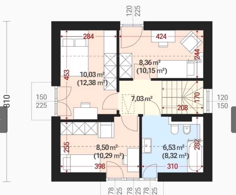 Sprzedam dom w stanie surowym  82 m pow użytk + 20 m wiata garażowa