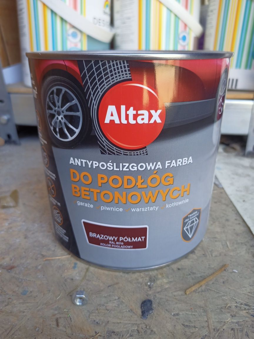 Altax farba do podłóg betonowych Antypoślizgowa 4 kolory puszki 2,5L