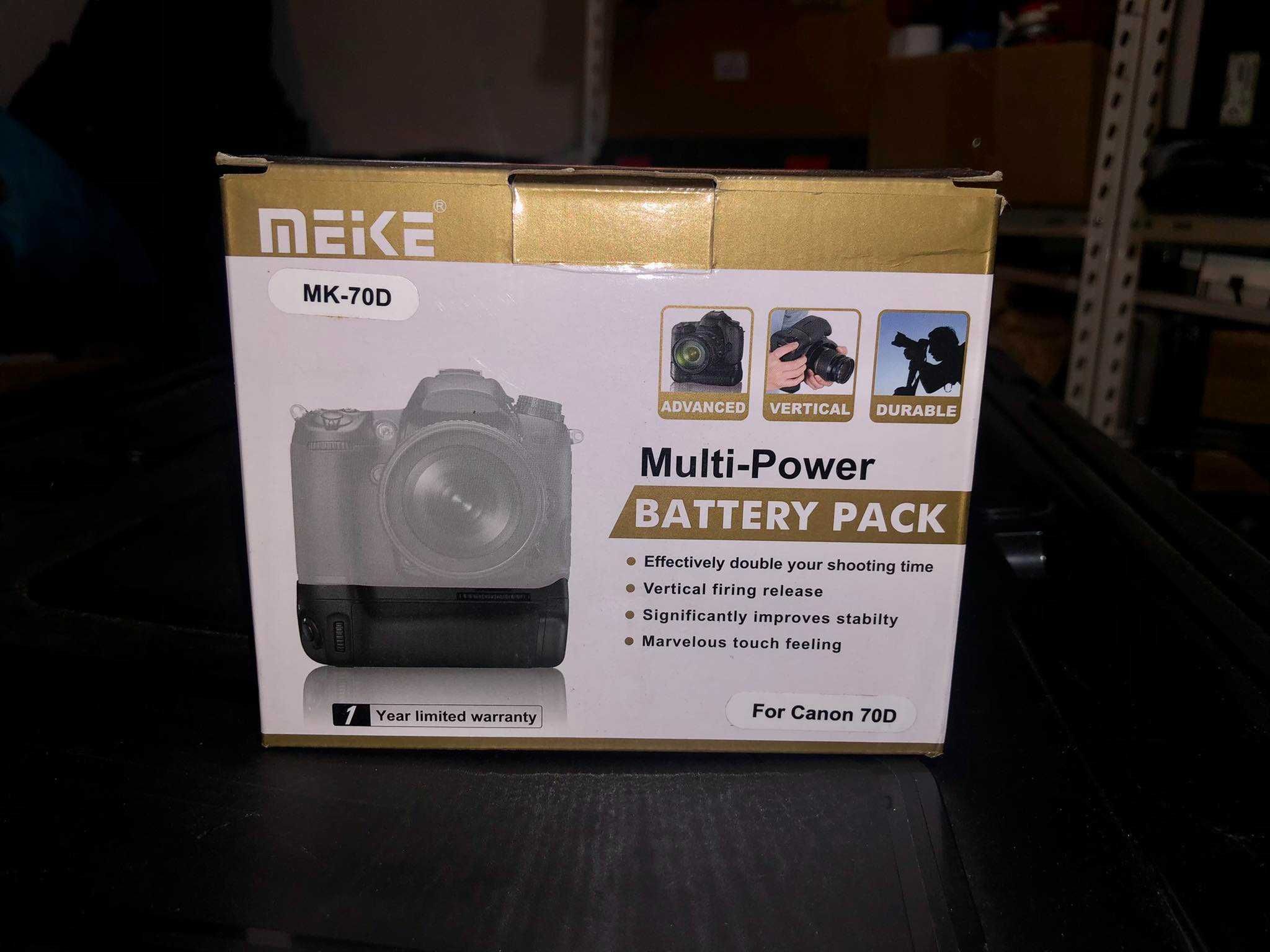 Grip Meike Canon para 70D, 80D ou 90D