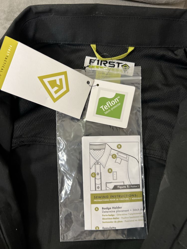 Тактична сорочка First Tactical – чорна, розмір M/REG (Regular Fit)