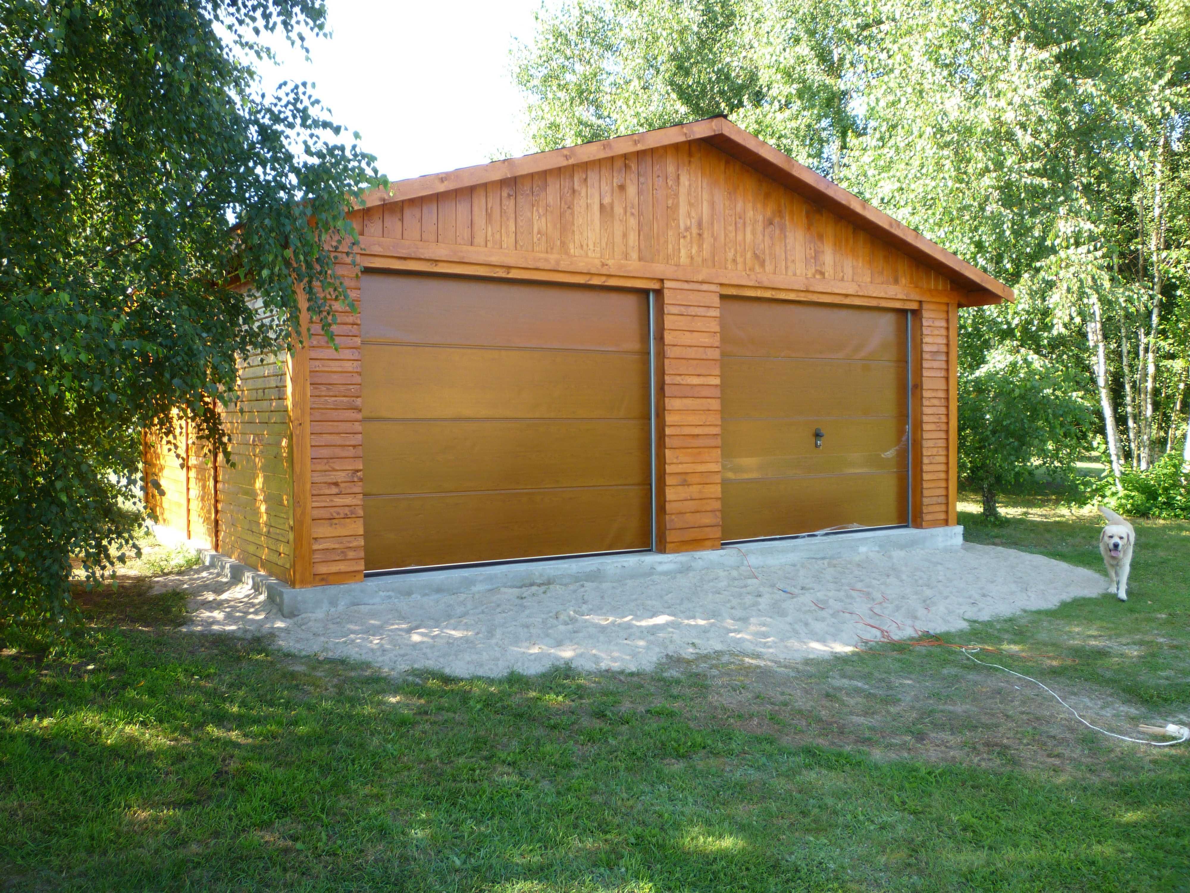Garaż drewniany dwustanowiskowy Wiata samochodowa CARPORT Altana Domek