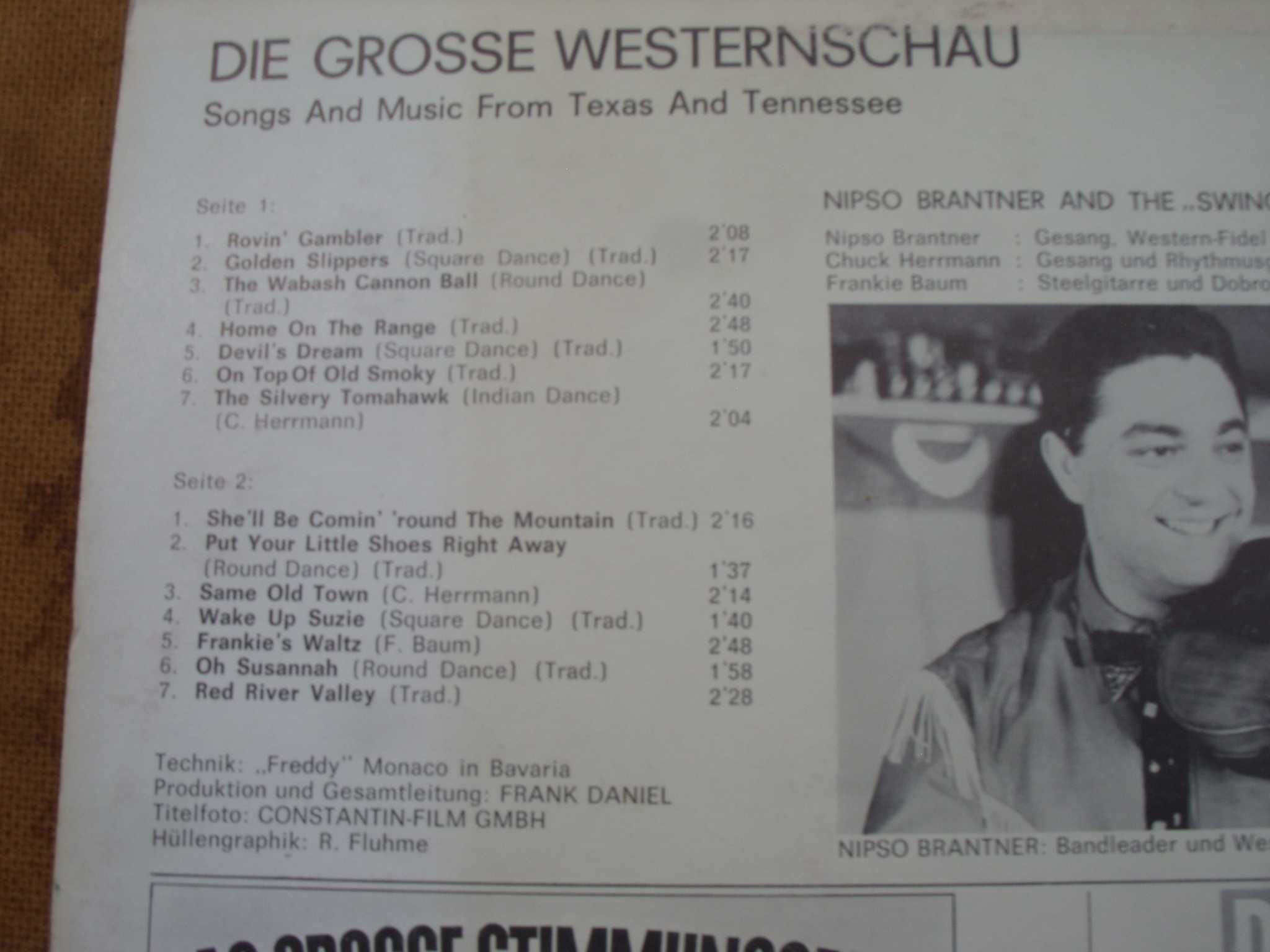 19 LP.; Die grosse western schau ; Fass.