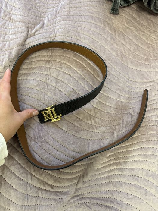 Pasek damski Ralph Lauren, skórzany, dwustronny. Stan jak nowy.