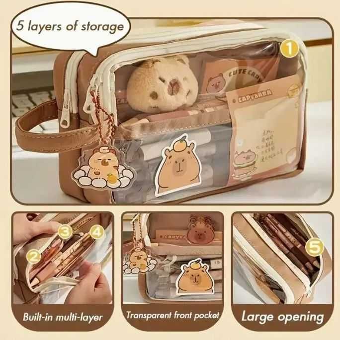 Kapibara Piórnik dla Dziewczynki Szkolny i +12gratisy