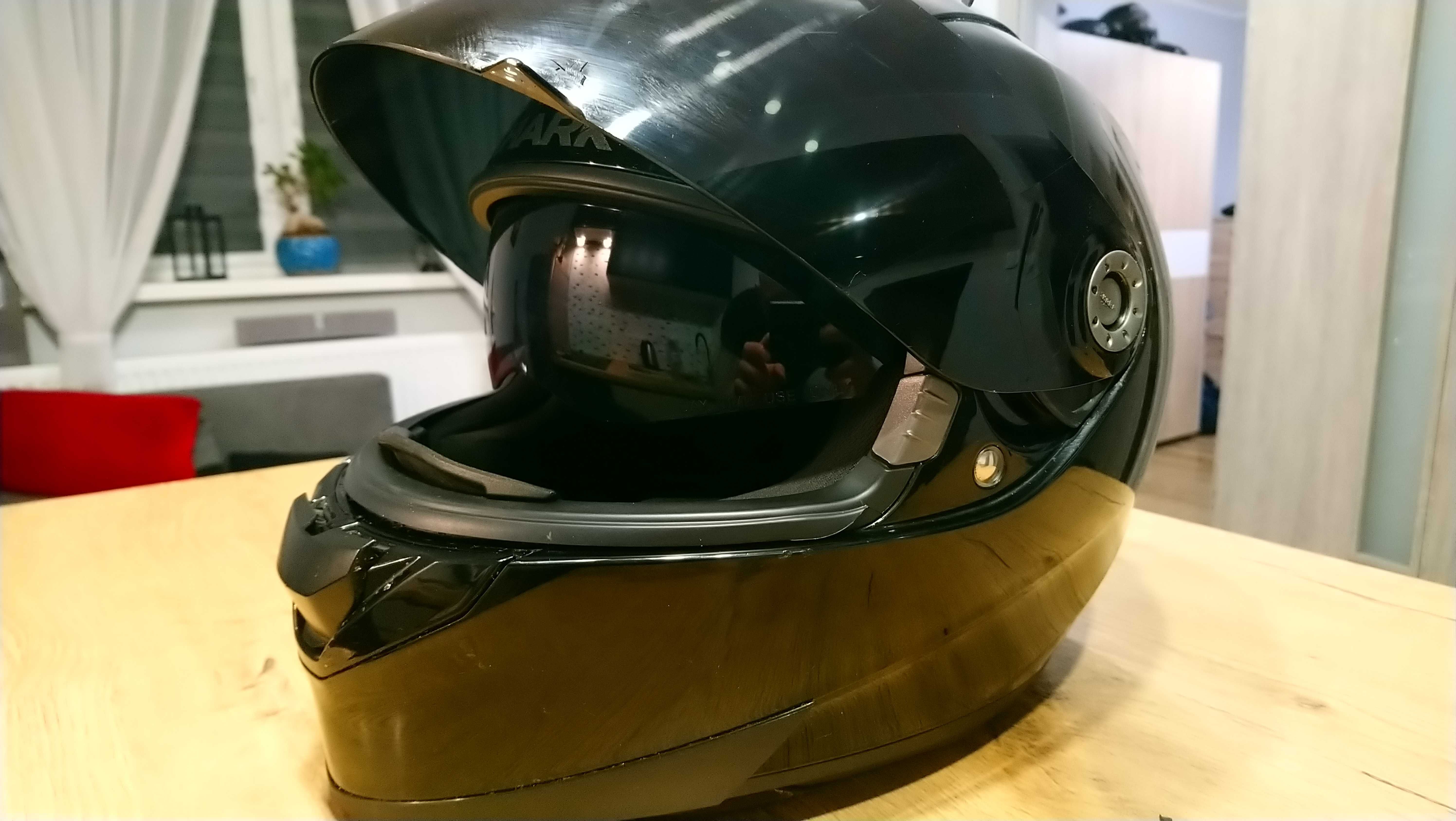 Kask motocyklowy shark ridil rozm M + 2 wizjery zestaw bdb stan