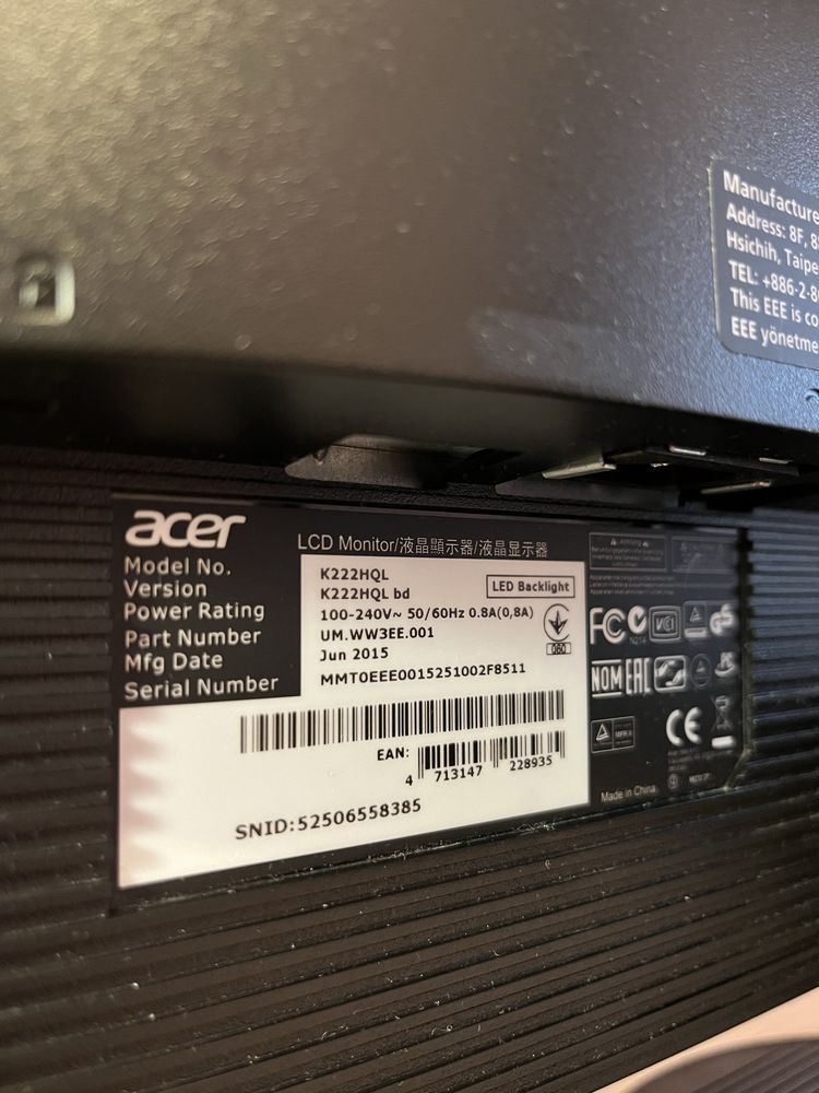 Monitor ACER K222HQL