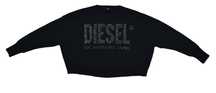 Diesel Wełniany Krótki Sweter Z Dużym Logo L