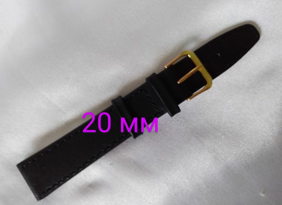 Ремешок кожаный для часов 8,10,12,14,16,18,19,20 мм,(Польша)