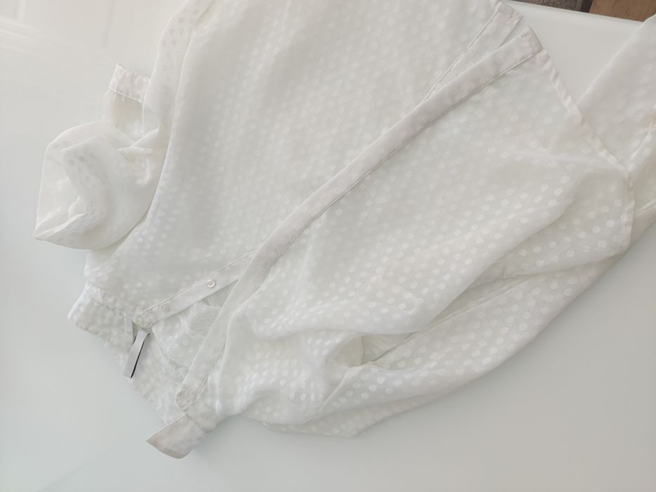 Camisa branca transparente Stradivarius