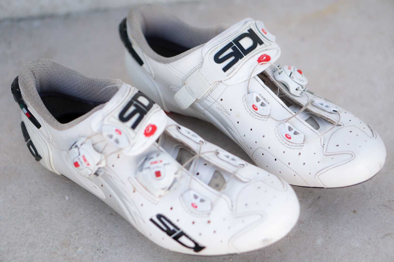 Sapatilhas de Ciclismo Sidi Wire Carbon – Tamanho 39 EU – Brancas