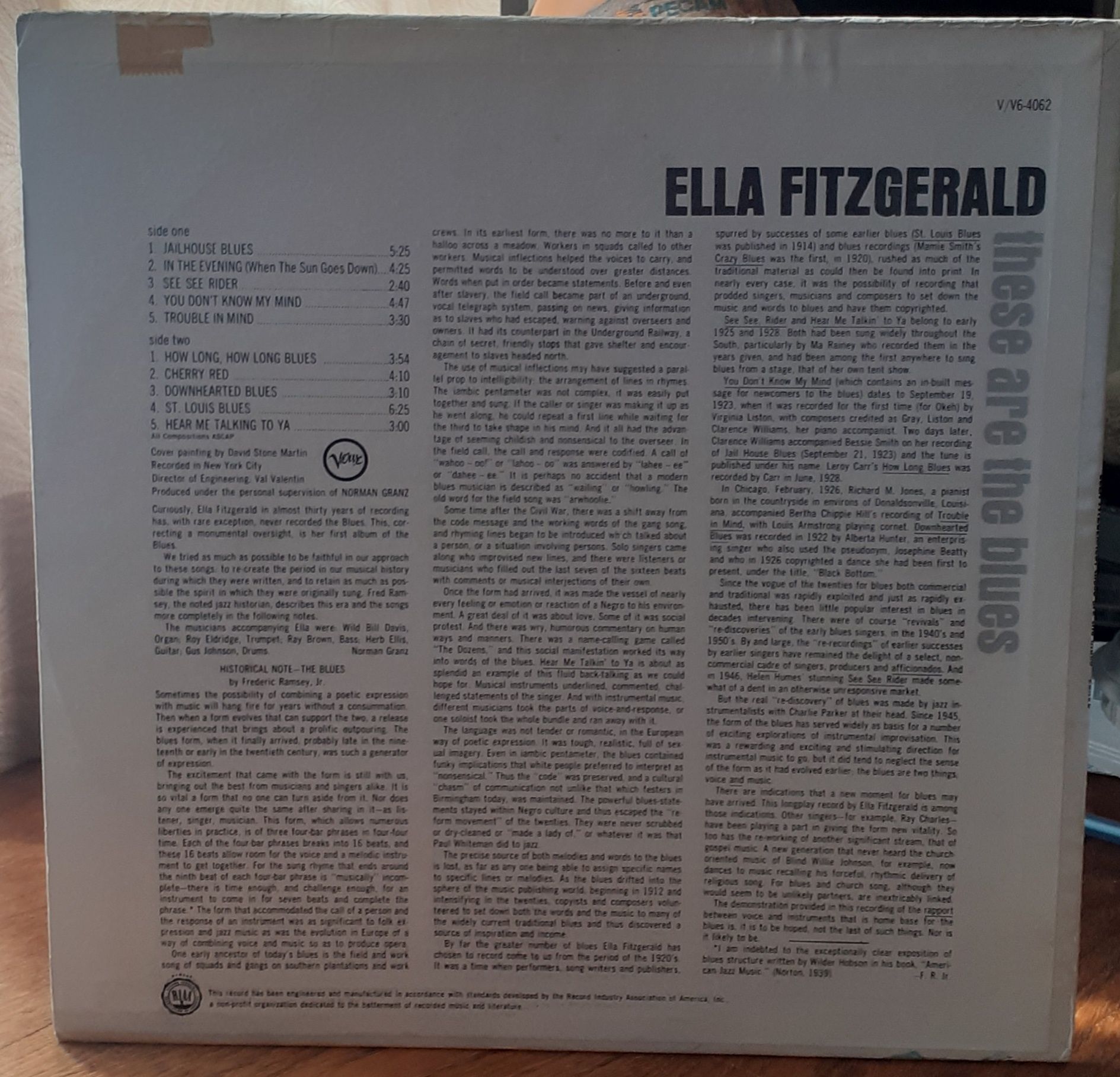 Платівка  Ella Fitzgerald  These Are The Blues