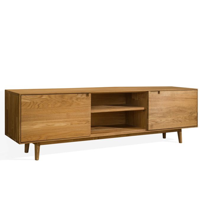 Lita dębowa szafka RTV Victoris 180 cm x 53,5 cm x 39 cm dąb olejowany