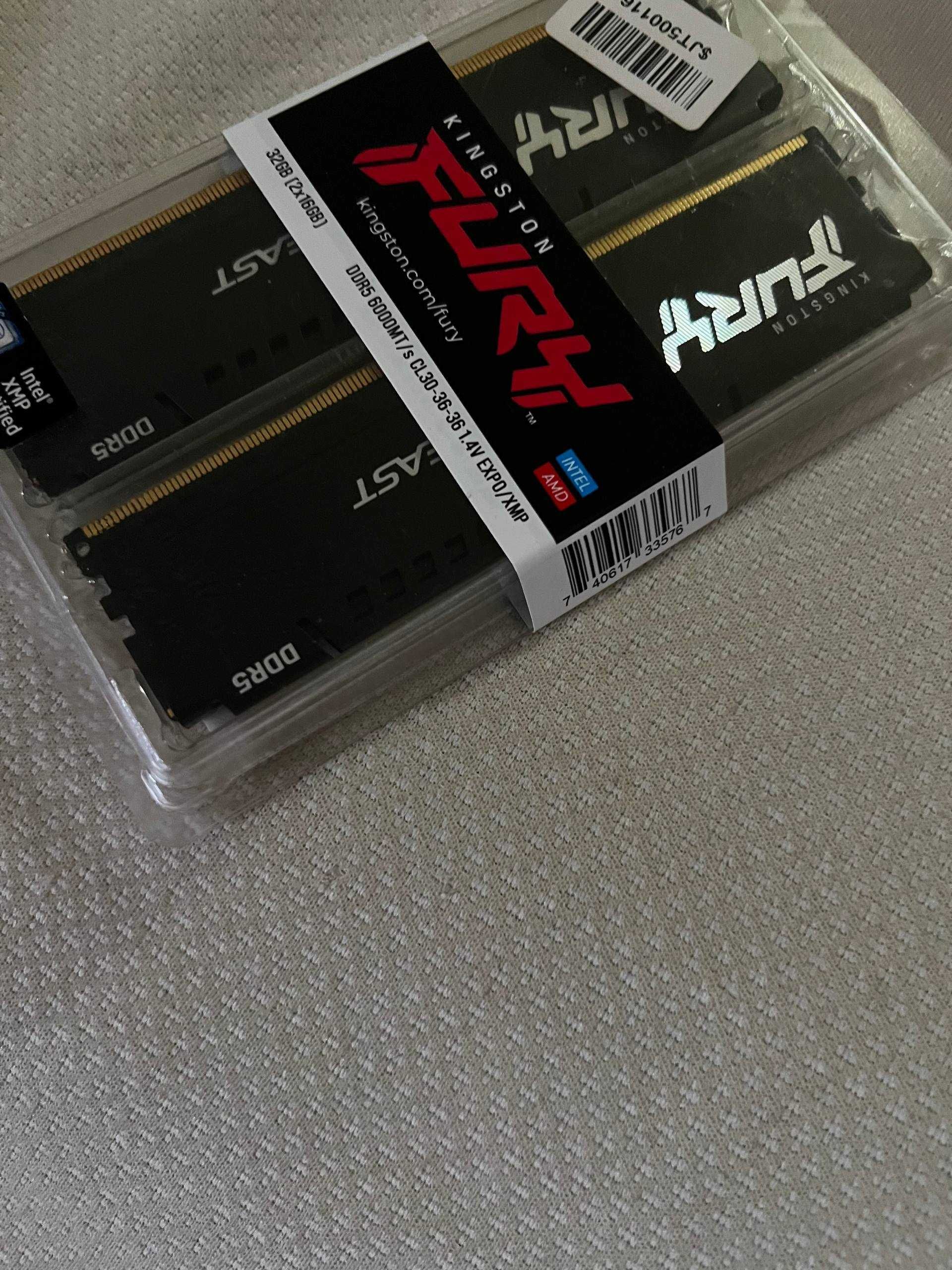 Kingston Fury Beast DDR5 32GB (2×16GB) 6000MHz CL30 XMP