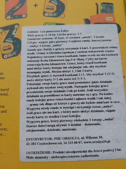 Gra planszowa RALLYE