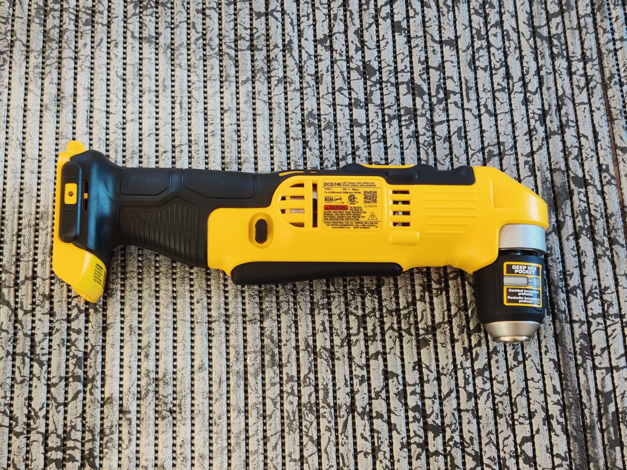 Акумуляторний кутовий дриль-шуруповерт DeWALT DCD740N