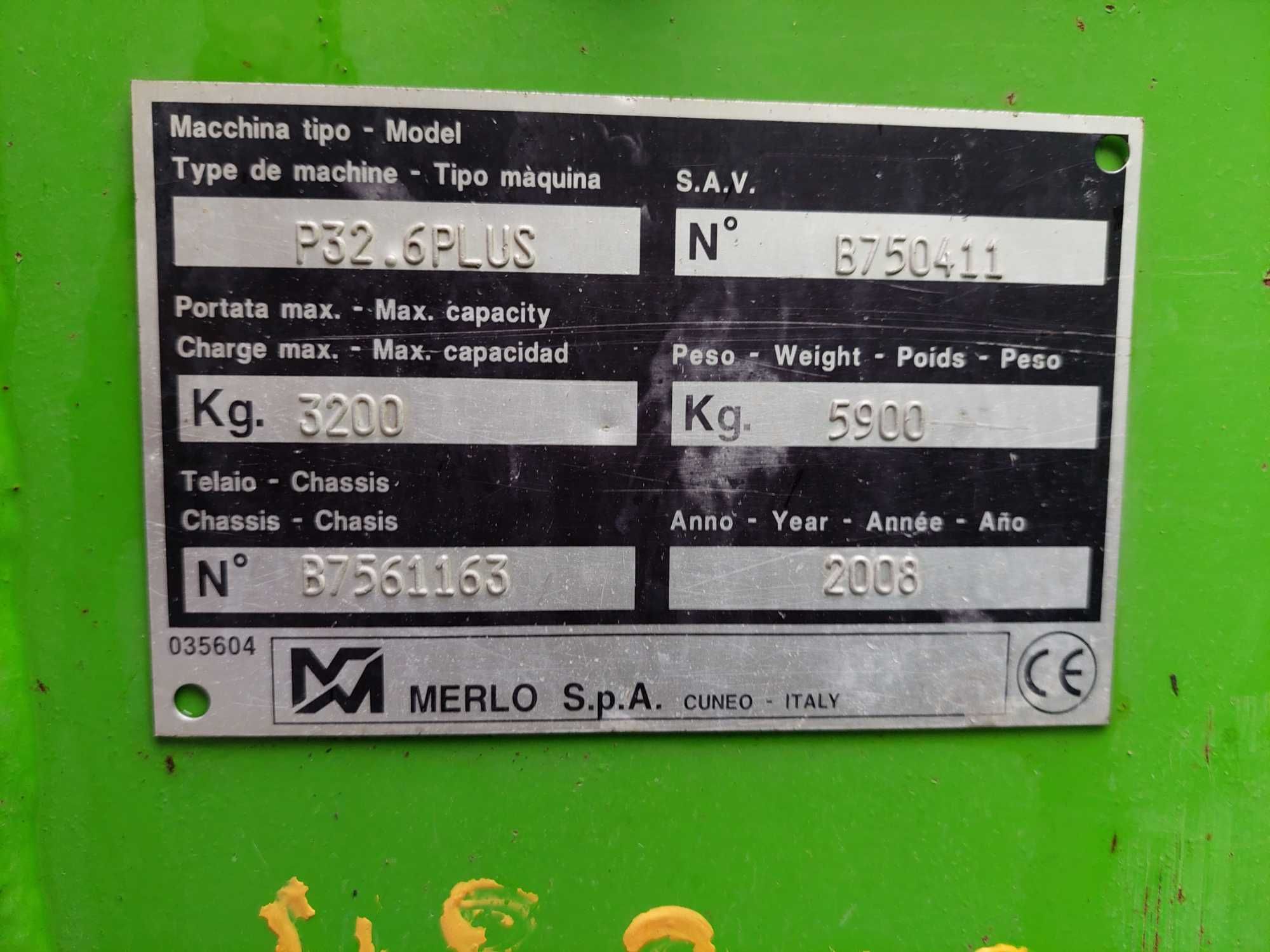 Merlo P 32.6 PLUS, NISKA, wąska, WIDŁY, Ładowarka