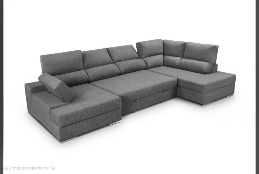 Sofá de canto com cama 5 lugares BARI XXL lado direito