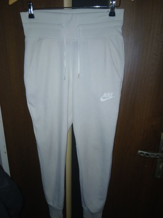 Oryginalne białe spodnie Nike, rozmiar S