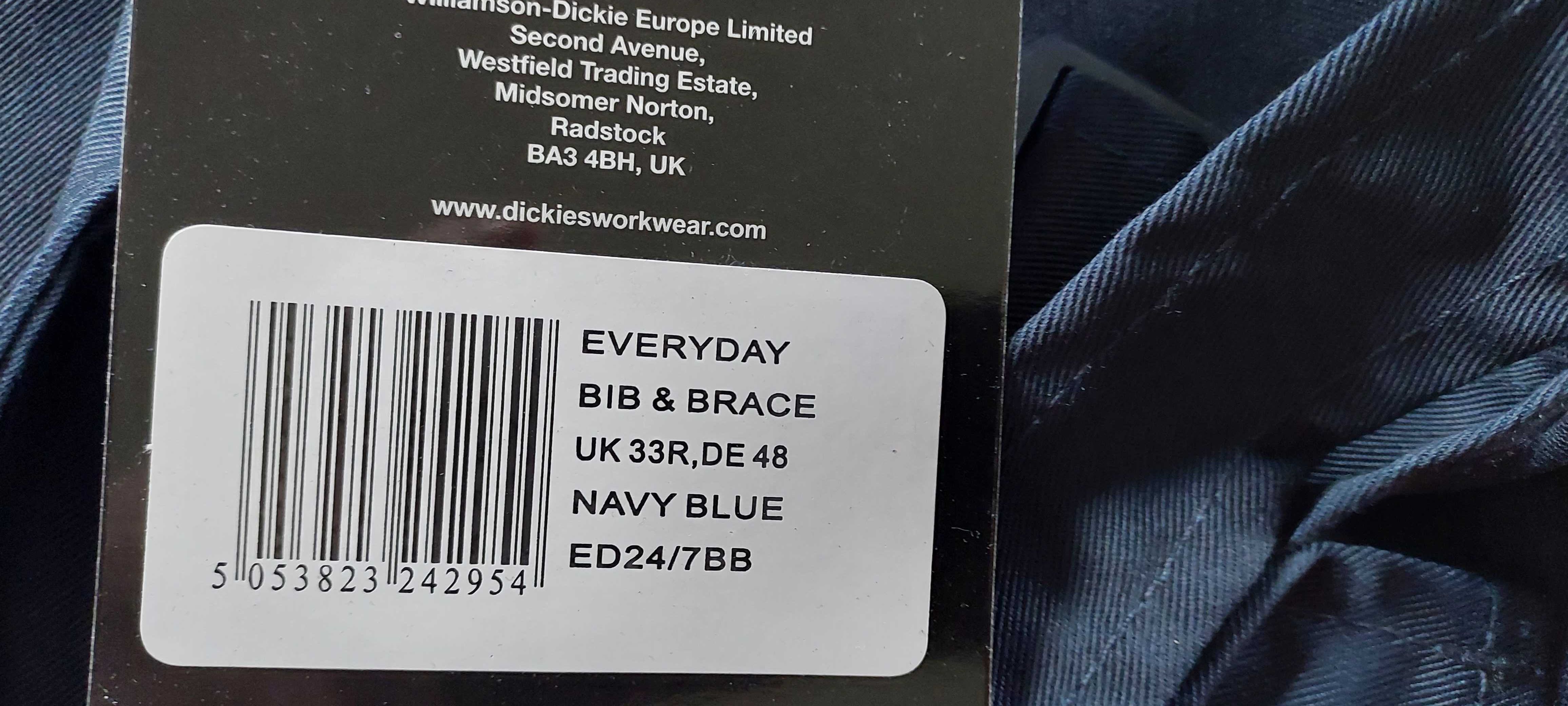 Dickies Męskie spodnie ogrodniczki B&B DE48