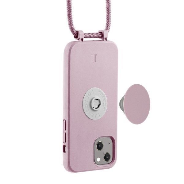 Etui z PopGrip do iPhone’a 13 / 14 / 15, Jasno Różowy - Just Elegance