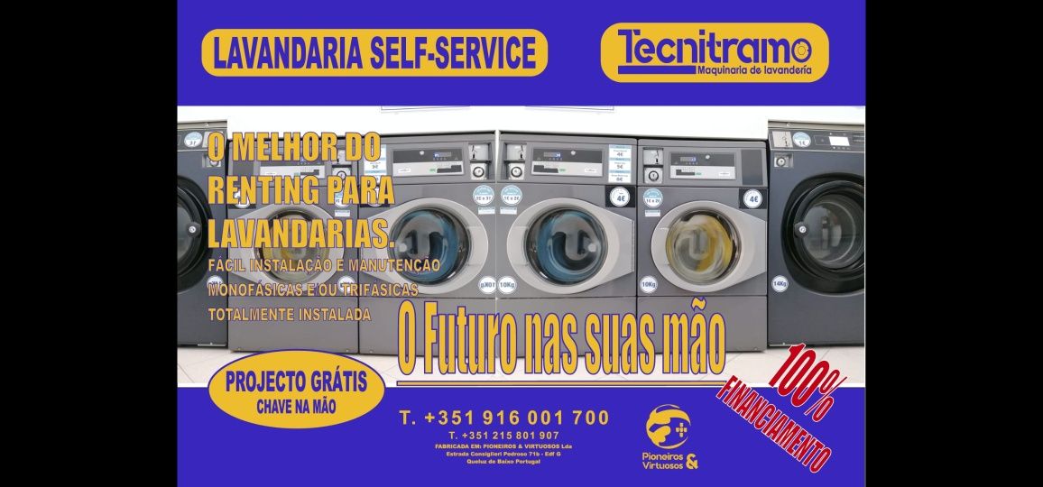 Self service Máquinas de lavandaria Novas e Usadas