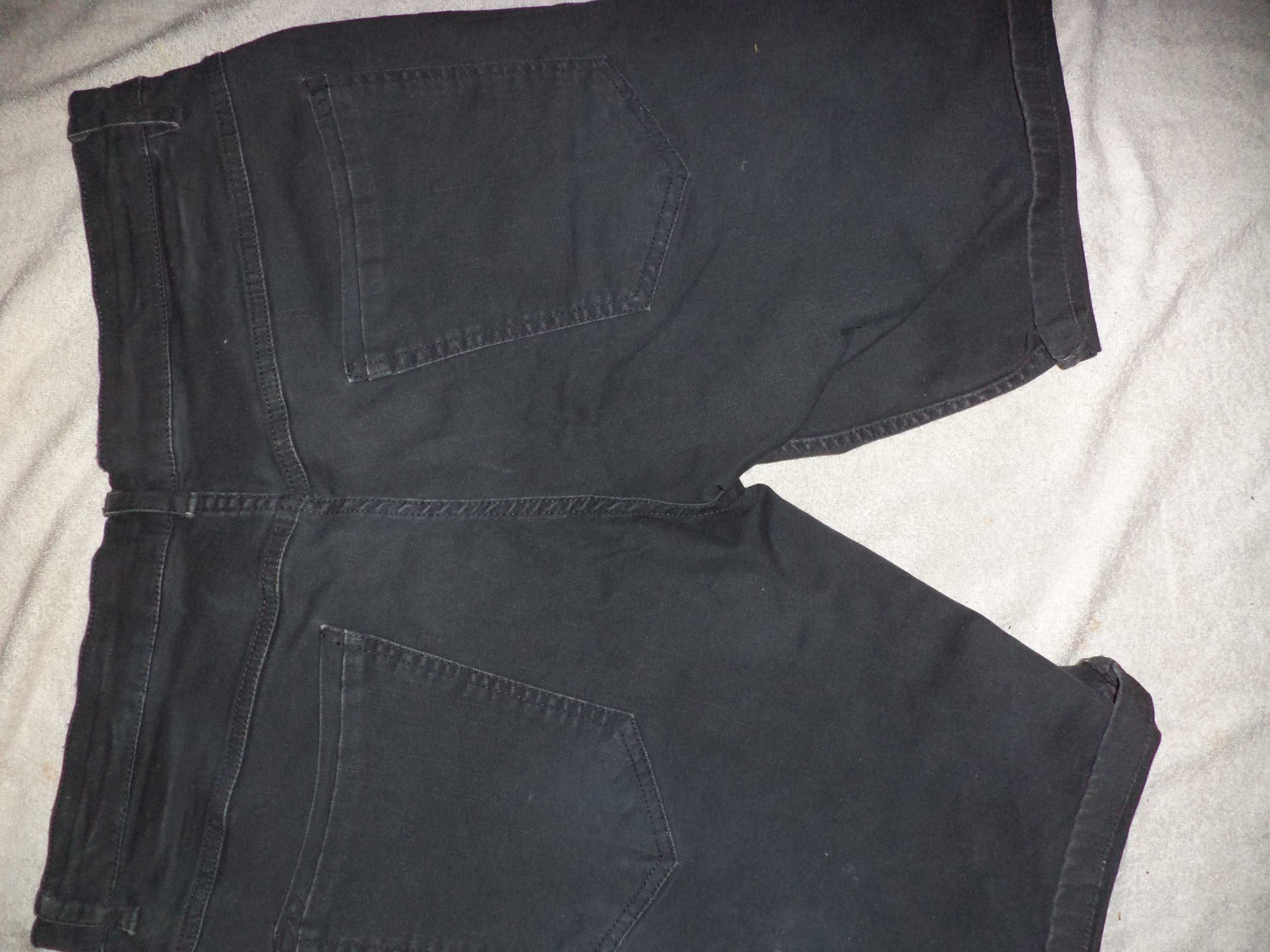 Spodenki krutkie dzins czarne denim  jak nowe