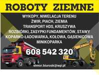 Minikoparka koparka kopanie stawów piach żwir ziemia wyburzenia