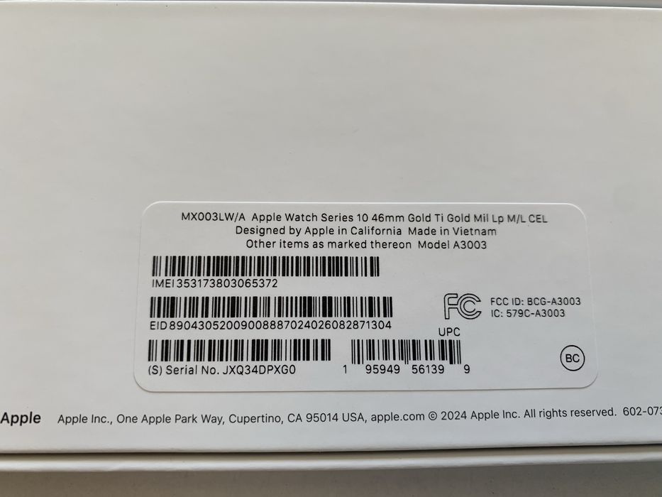 Оригінальні apple watch series 10 46 mm  titanium gold