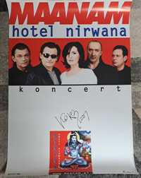 MAANAM - plakat z autografem KORY JACKOWSKIEJ. Hotel Nirwana