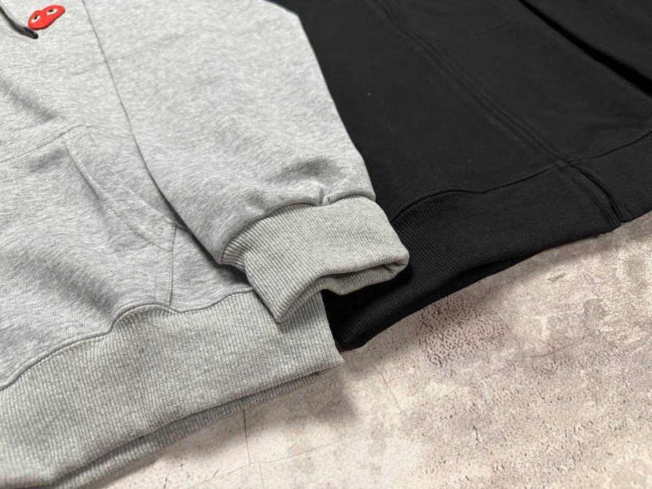 ‼️РОЗПРОДАЖ‼️ Зип худи Comme Des Garcons PLAY | Сіра та чорна |