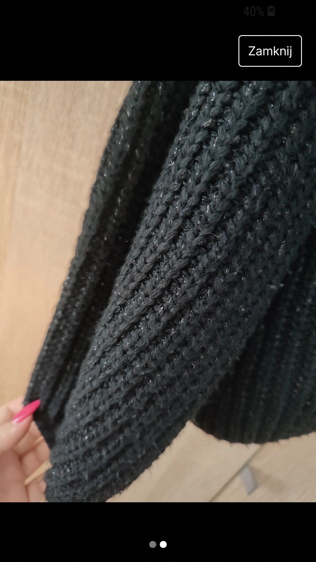 Gruby czarny sweter
