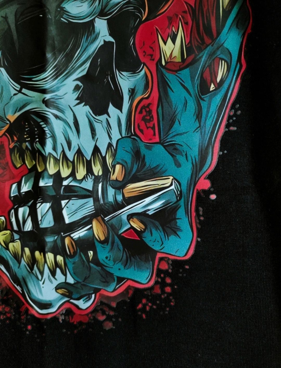 Czarna męska koszulka t-shirt z nadrukiem Killswitch Engage czaszka