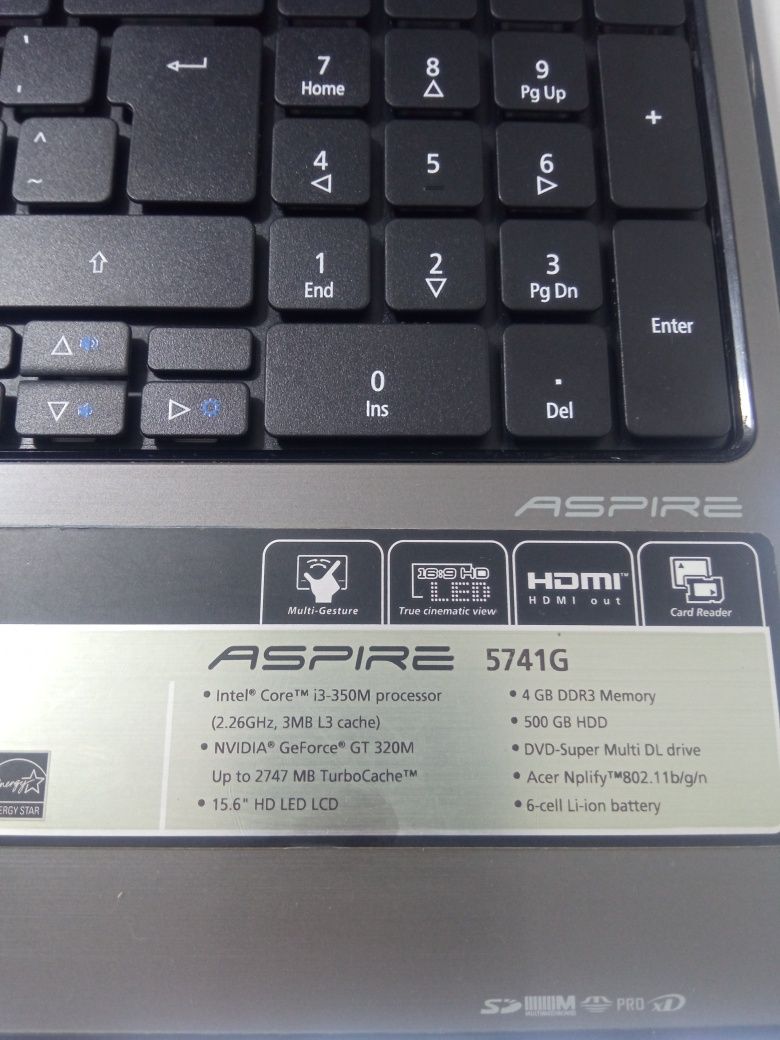 Portátil Acer 5741G Intel Core i3 350M