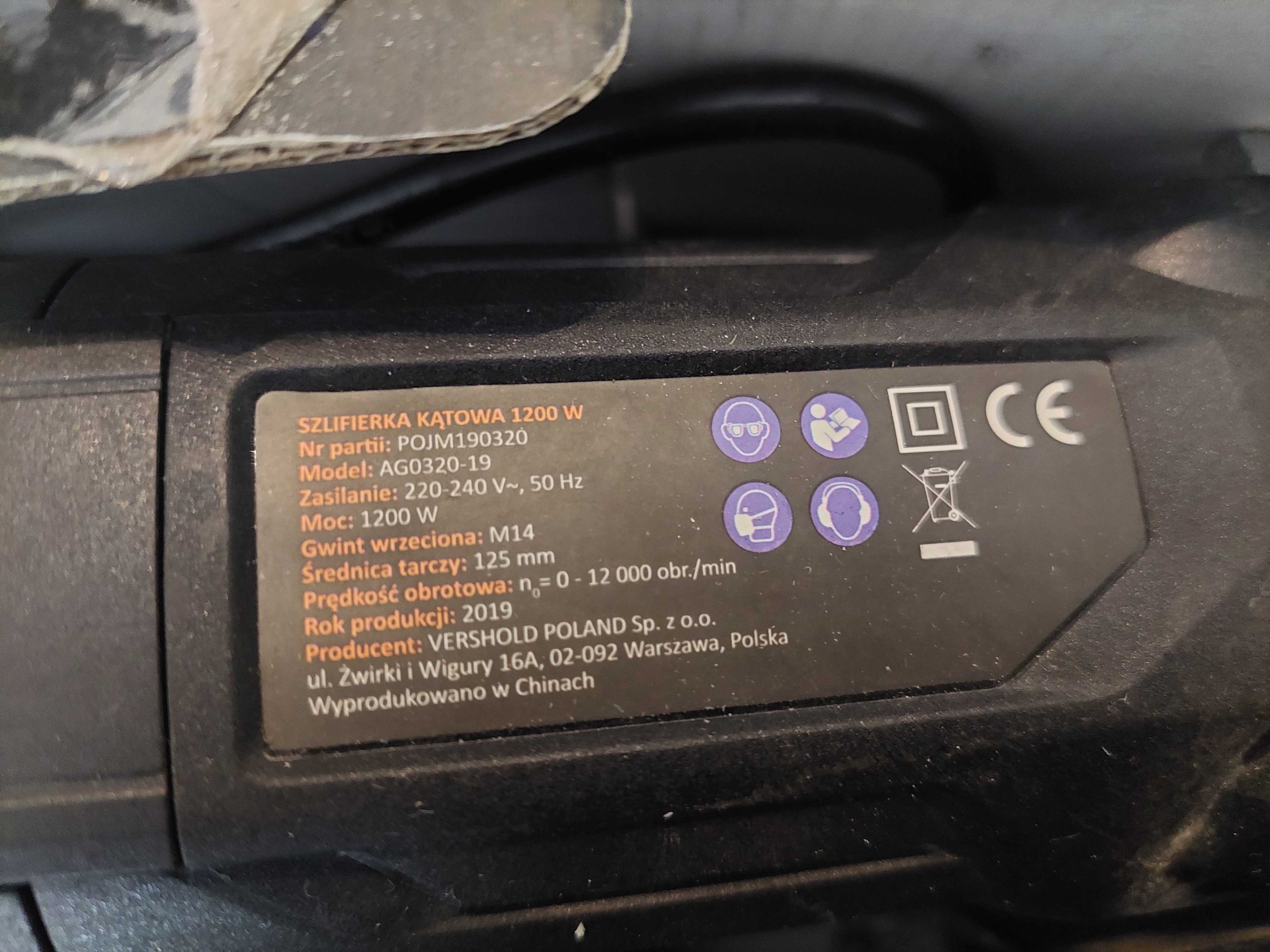 Szlifierka kątowa Niteo Tools 1200W / Nowy Lombard / Cz-wa